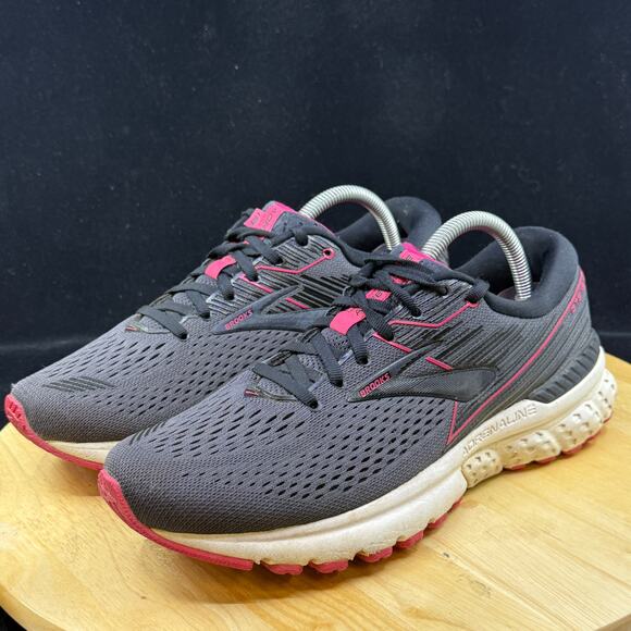 Brooks Adrenaline GTS 19 Women's Running Shoes Gray Pink 1202841B069 Size 10 B - Picture 2 of 10